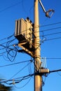 Light pole distribution transformer messy wires