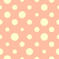 Light polka dots on a pink background, seamless pattern Royalty Free Stock Photo