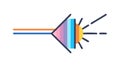 Light Prism Refraction Physics Science Vector, vector design Generative AI Royalty Free Stock Photo