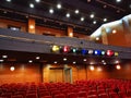 Light projectors with colored filters - theater hall