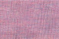 Light purple and blue textile background with chess pattern, closeup. Structure of the fabric macro. Royalty Free Stock Photo