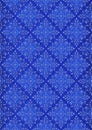 Light purple diamond shape floral seamless pattern on blue background Royalty Free Stock Photo