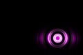 Light purple digital sound wave or circle signal, abstract background Royalty Free Stock Photo