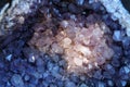 Light purple geode crystals