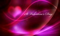 Light purple light and line Valentine lettered Royalty Free Stock Photo