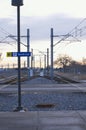 Light Rail Tracks at Fort Snelling Station