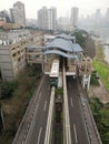 Light Rail Train Station and Train