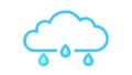 Light Rain Cloud Icon: Gentle Precipitation Flat Design, vector design Generative AI Royalty Free Stock Photo