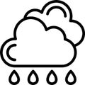 Light Rain Vector Icon Royalty Free Stock Photo
