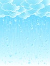 Light raindrops weather background Royalty Free Stock Photo