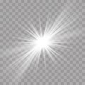 Light rays flash sun star shine radiance effect Royalty Free Stock Photo