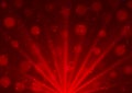 Vector Abstract Music Notes, Light Rays and Bokeh in Dark Red Background Royalty Free Stock Photo