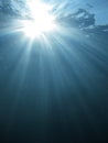 Light rays underwater Royalty Free Stock Photo