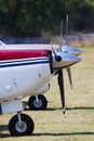 Light Recreational Propeller Aircraft At Rural Airport Royalty Free Stock Photo