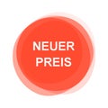 Light red Button: New price german Royalty Free Stock Photo