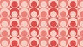 Light Red Seamless Geometric Retro Circles Pattern Royalty Free Stock Photo