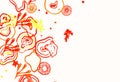 Light Red, Yellow vector texture with abstract forms. Royalty Free Stock Photo