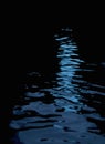 Light Reflecting Night Water Royalty Free Stock Photo