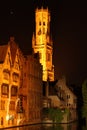 Gorgeous Bruges, Belgium. Night city.