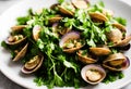 A light and refreshing dish: clams with lemon and cilantro