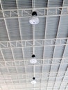 Light on roof of modern storehouse Royalty Free Stock Photo