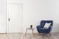 Light room interior with white door Royalty Free Stock Photo