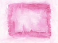 Light rose or magenta watercolour gradient background. Beautiful abstract pink frame for designers, invitations, postcards, canvas Royalty Free Stock Photo