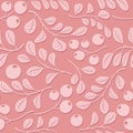 Light rosy floral pattern with shadow - seamless vector