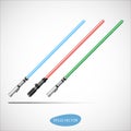 Light Saber - Futuristic Energy Weapon. Isolated Vector Illustration Royalty Free Stock Photo