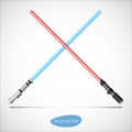 Light Saber - Futuristic Energy Weapon. Isolated Vector Illustration Royalty Free Stock Photo