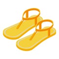 Light sandals icon, isometric style