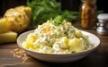 Light and satisfying accompaniment of pineapple and mayonnaise in harmony of flavor and texture.