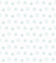Light seamless blue pattern of many snowflakes on white background. Soft Christmas winter theme for gift wrapping. New Year