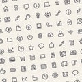 Light Seamless Business Background with Line Icons