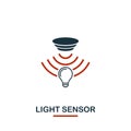 Light Sensor icon from sensors icons collection. Creative two colors design symbol light sensor icon. Web design, apps
