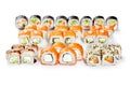 Light set of Japanese sushi rolls for bachelorette party Royalty Free Stock Photo