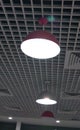 A light set row of designed interior ceiling. Royalty Free Stock Photo