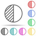 light setting sign multi color style icon. Simple thin line, outline vector of web icons for ui and ux, website or mobile Royalty Free Stock Photo