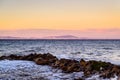 Wavy And Rocky Shore Of Marmara Sea In Turkey Royalty Free Stock Photo