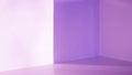 Light and shadow blur in the backdrop of an open purple room