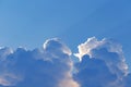 The light and shadow of the clouds in the sky Royalty Free Stock Photo