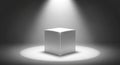 Light and shadow enhancing the cube s three dimensional appearanc Royalty Free Stock Photo
