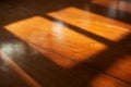 Light and Shadow from window on wood ground Royalty Free Stock Photo