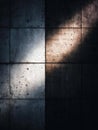 Concrete Wall With Shadows and Light Patterns Creating an Abstract Visual Effect in a Minimalist Setting Royalty Free Stock Photo