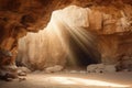 light shining through a cave Royalty Free Stock Photo