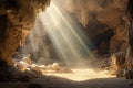 light shining through the cave Royalty Free Stock Photo