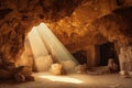 light shining through the cave Royalty Free Stock Photo