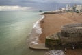 Light shining through the clouds on brighton seafront