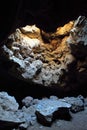 Lava Beds National Monument, Light Shining through Collapsed Ceiling in the Sunshine Cave Lava Tube, California