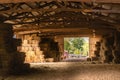 Light shining inside Hay barn Royalty Free Stock Photo